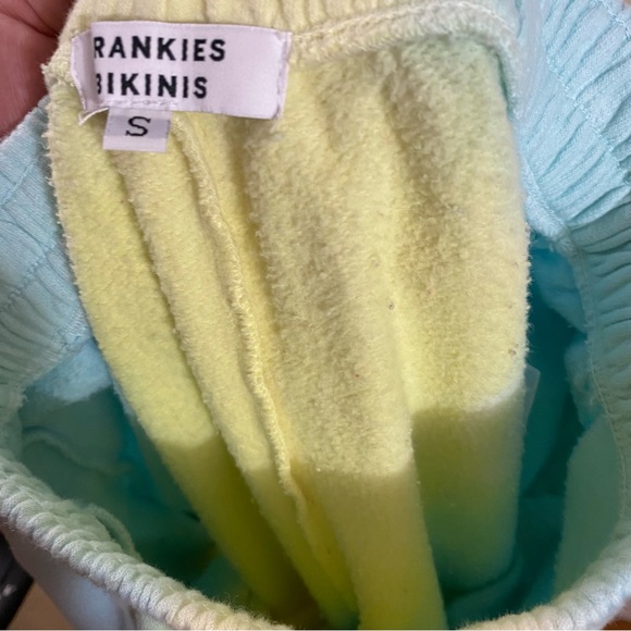 Frankies Bikinis Burl sweatshirt jogger set in rainbow sherbert tie dye sz small - Picture 10 of 11